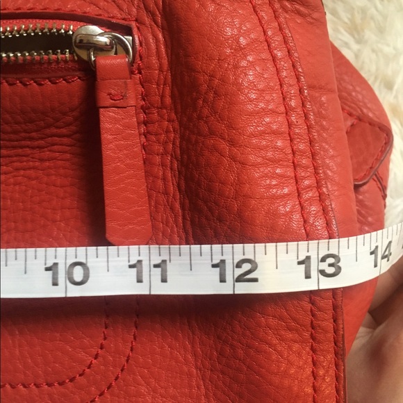 💕Cole Hann Red Pebbled Leather Shoulder Bag - Picture 6 of 8